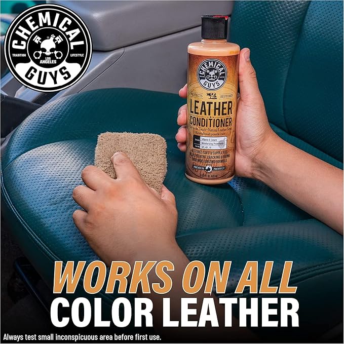 Chemical Guys, Vintage Series Leather Conditioner for Car Interiors, 16 oz | Nourishes and conditions natural, synthetic and faux leather seats, keeping them soft, supple and protected