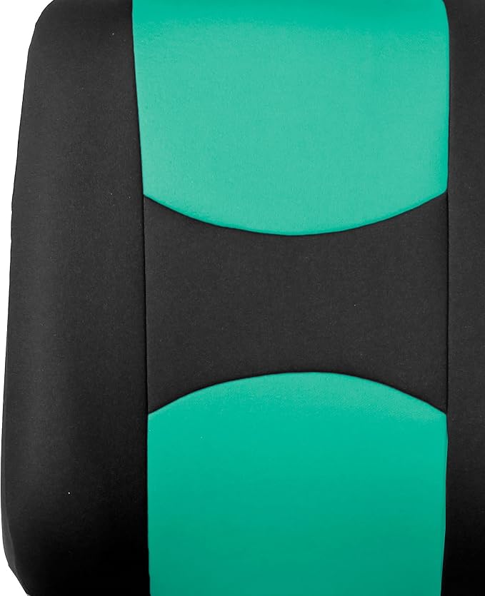 FH Group Car Seat Covers Front Set in Cloth - Car Seat Covers for Low Back Car Seats with Removable Headrest,Universal Fit,Automotive Seat Covers,Washable Car Seat Cover for SUV,Sedan,Van Mint