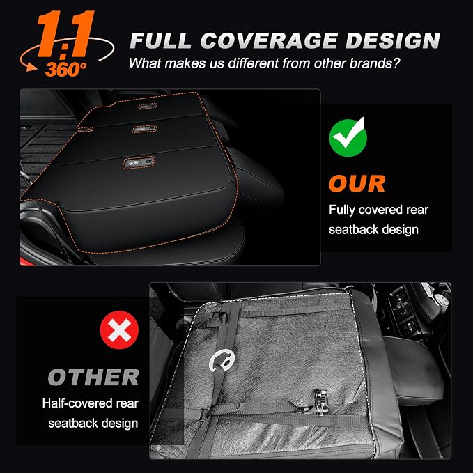 AOMSAZTO Custom Fit Seat Covers for Toyota 4Runner 2025 2026 | Full Set Faux Leather Car Seats Cover for 4Runner Accessories Black&Gray(5 Seats Model Only)