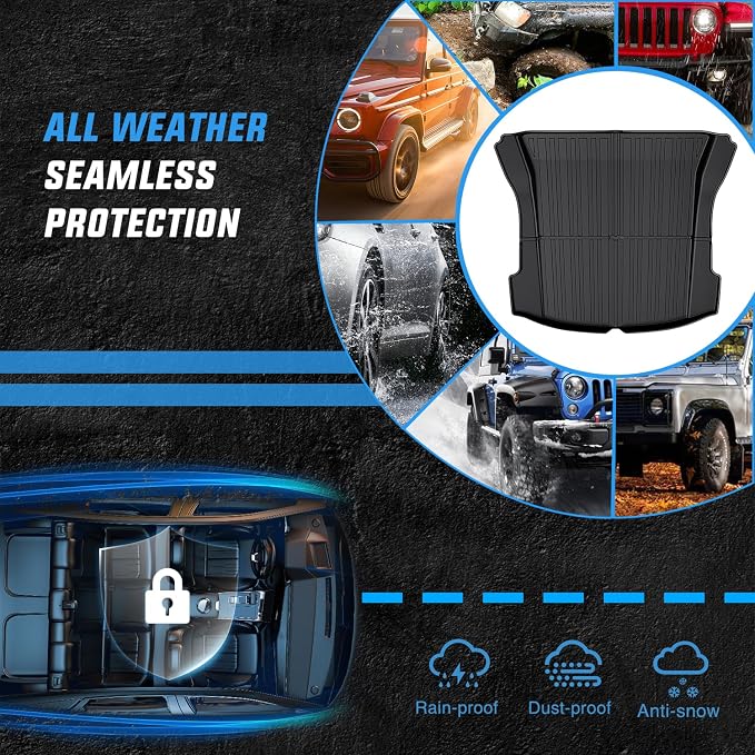 Nilight Cargo Mats for Tesla Model 3 2017 2018 2019 2020 2021 2022 2023,All Weather Protection Heavy Duty Cargo Liners