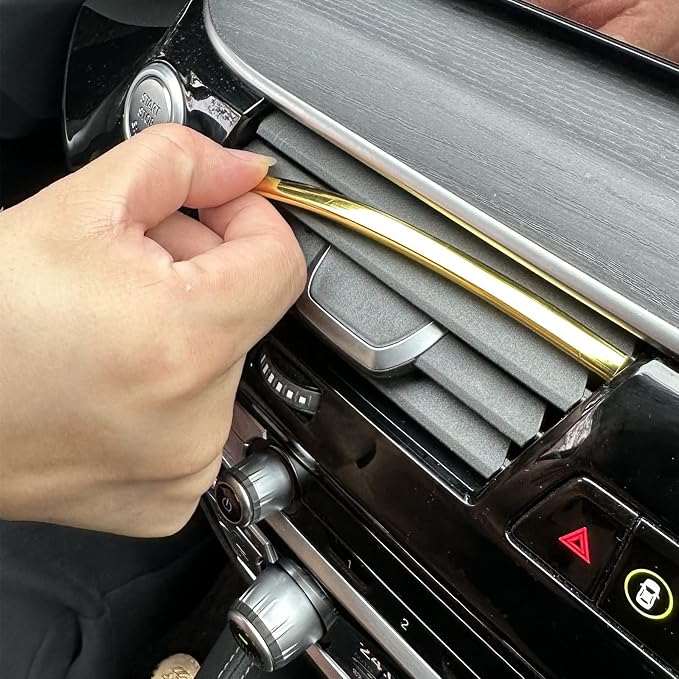 15 Feet Gold Door Front Rear Lip Edge Overlay Molding Guard Protection Decoration Stripe Trim D.I.Y. FIT