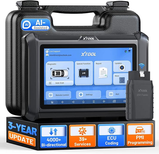 XTOOL D7W OBD2 Scanner Diagnostic Tool: 2026 Wireless Ver. of D7/D7S/D7BT, AI-Assisted Bidirectional Scan Tool with Full System Diagnostic, PMI, ECU Coding, 39+ Resets, CAN FD/DoIP, Scanner for Car