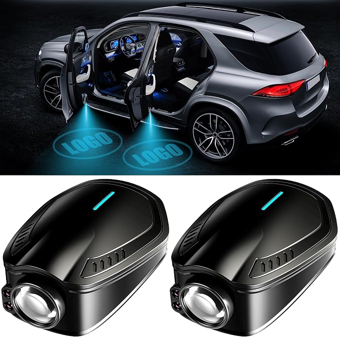 Car Door Lights,Door Lights Logo Projector Rechargeable,Car Door Projector Lights,HD Car Welcome Light for Cars Use At Night 2pcs. (for Bee-nn-z)