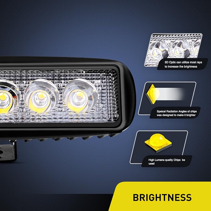 Nilight Led Light Bar 2PCS 18w Spot Driving Fog Light Led Pods Off Road Lights Boat Lights Driving Lights Led Work Light SUV Lamp