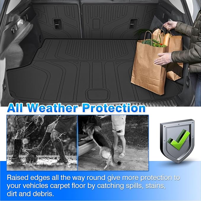 Envision Cargo mat - Trunk Mat for Buick Envision 2021-2026, All Weather Trunk Mat & Backrest Mat for Envision Accessories, Heavy Duty Rubber Mats, Car Accessories
