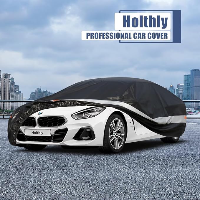10 Layers Car Cover Custom Fit for BMW Z4 E85, E89, G29 (2009-2026), Waterproof All Weather for Automobiles, Outdoor Full Cover Sun Dust Rain Protection with Cotton. Black
