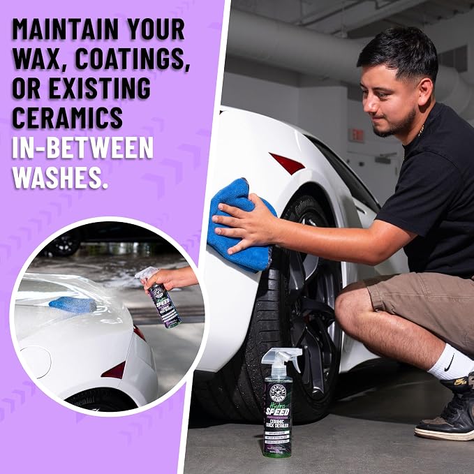 Chemical Guys, HydroSpeed Ceramic Quick Detailer Spray, Gloss, 1 Gallon | Ceramic polymers boost gloss, slickness and water beading, tops up coatings and wax on paint, glass and wheels