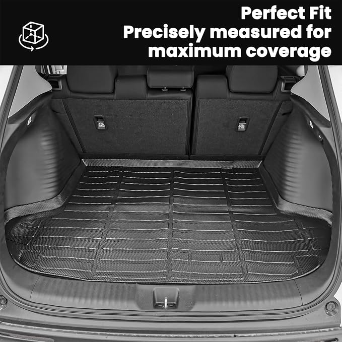 Auxko All Weather Cargo Liner Fit for Honda HRV Include Hybrid 2023 2024 2025 2026 TPE Rubber Trunk Mat HR-V Accessories All Season Guard Odorless Anti-Slip Cargo Mat Black