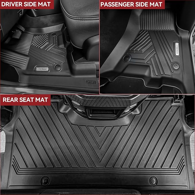 YITAMOTOR Floor Mats for 2025 2026 Ram 1500 Crew Cab with 1st Bucket Seat Rear Under-Seat Storage Box, TPE All Weather Custom Fit Floor Liner for Ram 1500 Accessories Car Mats, Black | With Rear Under-Seat Storage Box, TPE All Weather Custom Fit Floor ...
