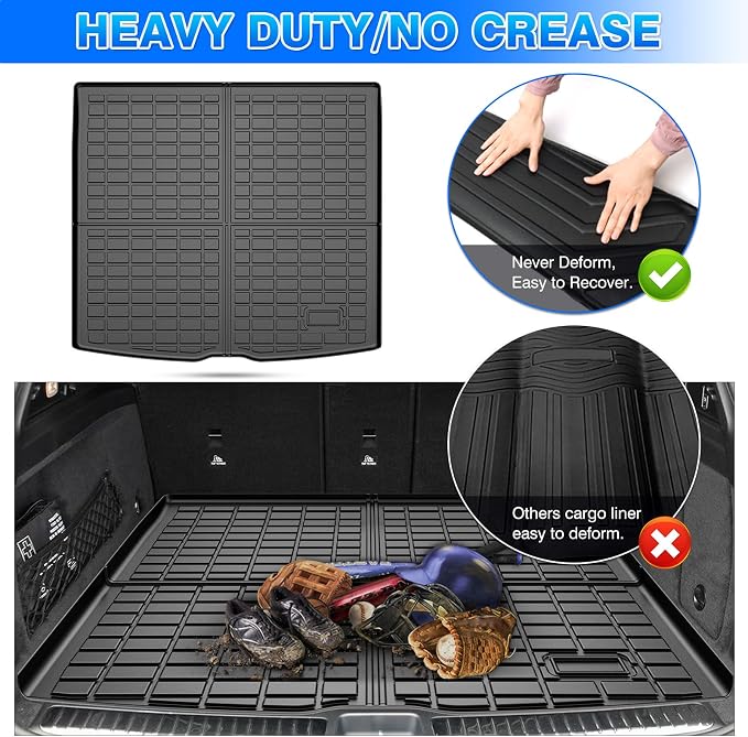 Cartist Cargo Liner Fits for 2020-2025 2026 GLE Class 5 Passenger All Weather Rear Trunk Mat for GLE Accessories 3D High Side Waterproof Black TPE