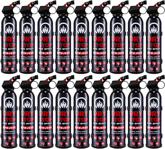 18pcs Fire Extinguisher for Home - Dry Stop Fire Extinguisher Spray, 600g Dry Chemical Fire Extinguisher for Kitchen, Car & Home | Portable, Fights Grease, Electrical & Vehicle Fires