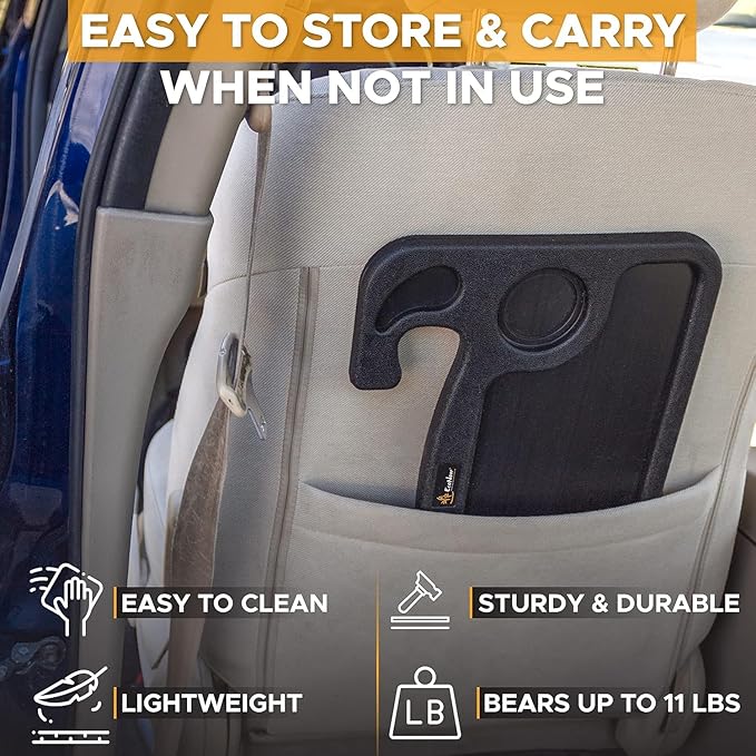 EcoNour Steering Wheel Desk Tray Compatible for Toyota Corolla 2020-2026 | Car Laptop Mount Tray with Pen Holder | Food & Drink Holder | Multipurpose Travel Car Accessories