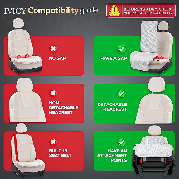 IVICY Faux Suede Front Car Seat Cover – Non-Slip Bucket Seat Protector for Most Cars, SUVs, Vans & Trucks – 1 Seat Cover, Machine Washable, Side-Airbag Friendly, Black