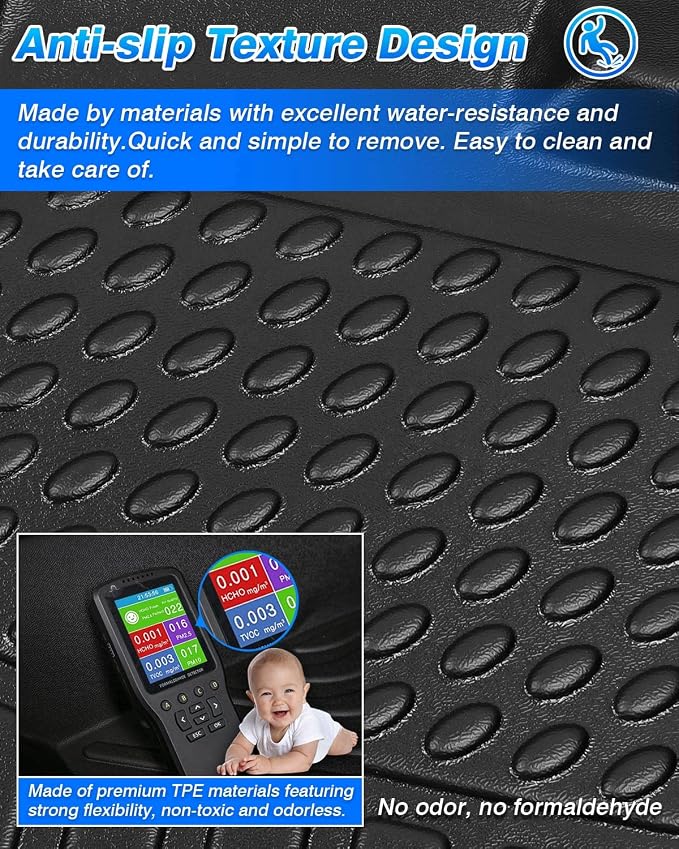 Cartist Floor Mats Custom Fit for Mazda CX-50 2023 2024 2025 (Not for Hybrid) All Weather Floor Liners Front & 2nd Row Carpet Protection 3D TPE Heavy Duty Waterproof