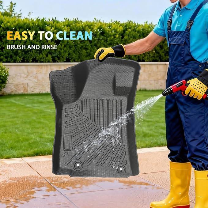 Floor Mats for Nissan Altima 2013-2018, Custom Fit TPE Liners | All Weather Waterproof Floor Mats with Cargo Liner, Heavy Duty Anti-Slip TPE Rubber Protection, Full Set Front & Rear