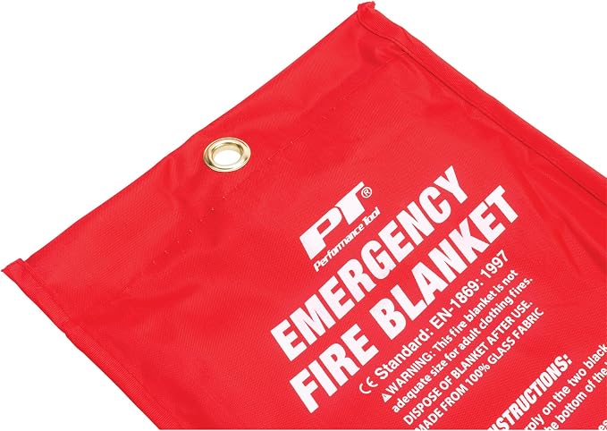 Performance Tool W905 Emergency Fire Blanket, for Class A, B and C Fires, for Shops, Homes, Cars and RVs