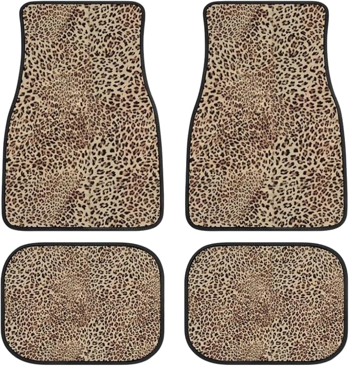 Car Floor Mats Non-Slip Automotive Floor Mats All-Weather Front Rear Car Floor Foot Mat Sets of 4 Pieces Foot Mats Rugs Carpet for Car Trucks SUV Sedans (NO.34)