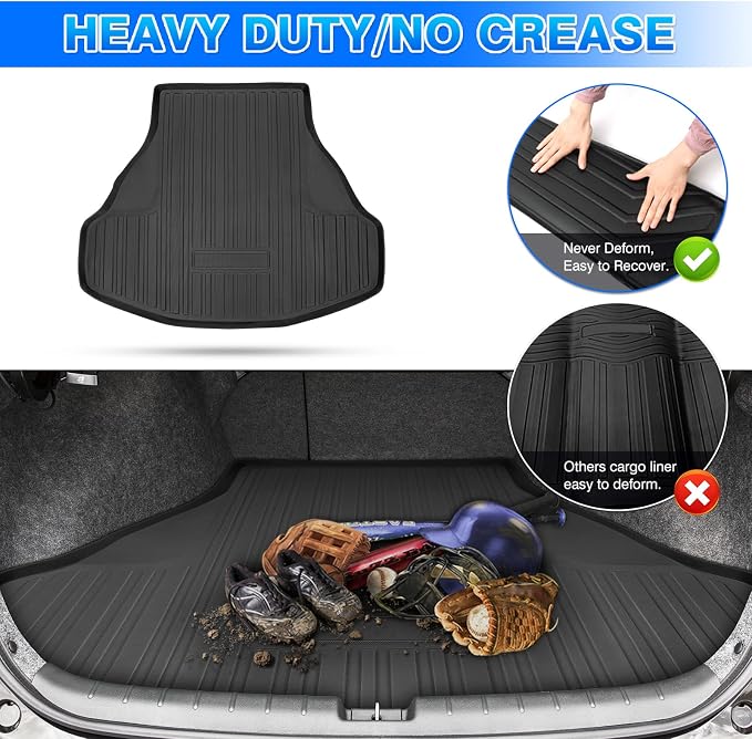 Cartist Cargo Liner Fits for Honda Accord 2013 2014 2015 2016 2017, All Weather Rear Trunk Mat for Accord Accessories Heavy Duty Car Cargo Mat