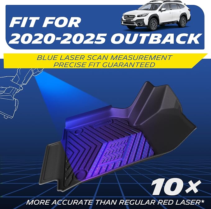 Michelin Vehicle Mats for 2020-2025 Subaru Outback (6 Piece) | Not Fit 2026, All-Weather TPE Custom Fit Liner, Premier