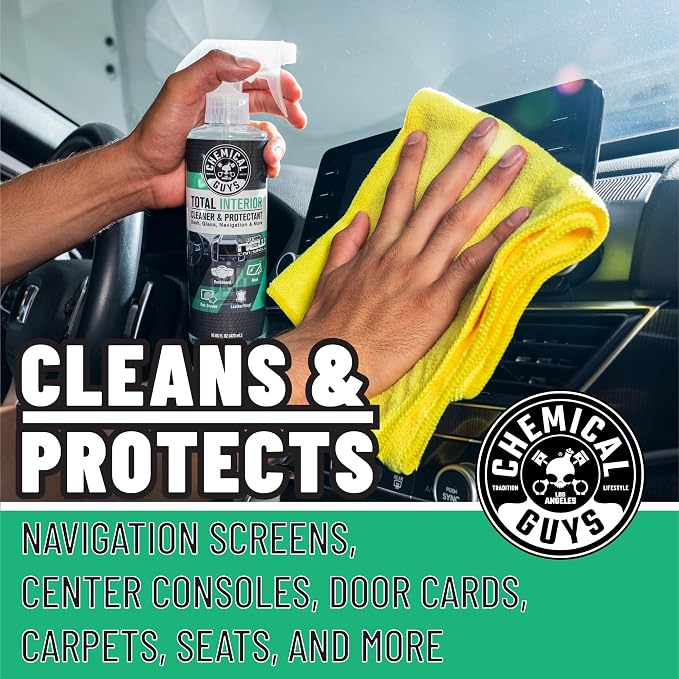 Chemical Guys Total Interior Cleaner and Protectant, New Car Smell, (Safe for Cars, Trucks, SUVs, Jeeps, RVs & More) Extra Large 32 fl oz