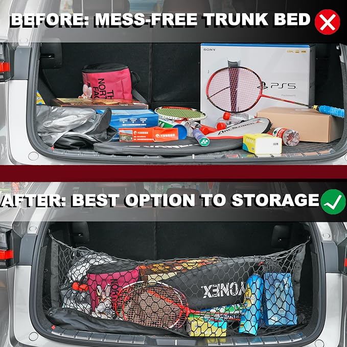Envelope Style Cargo Net Compatible with Lexus RX300-450 2026 2025 2024 2023 2022 2021 2020 2019 2018 2017 2016 2015 2014 2013 2012 2011 2010 Trunk Car Rear Tailgate Touring Netting