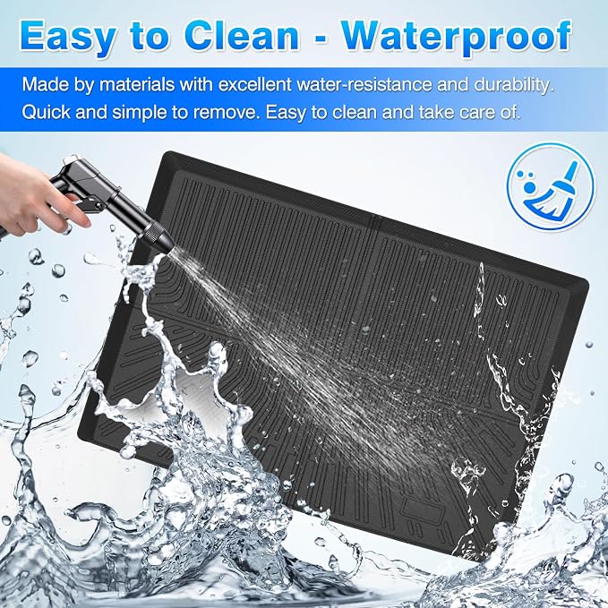Floor Mats for 2015-2020 Chevy/Chevrolet Suburban & GMC Yukon XL 7 Seats, All Weather Cargo Liner for Suburban Accessories, Heavy Duty TPE Cargo Mats, Car Accessories