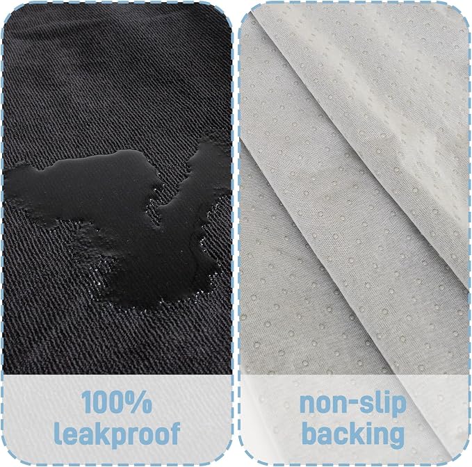 Waterproof Car Seat Cover Towel, Universal Fit Seat Protector for Cars and Small SUVs Anti-Slip Front Seat Protectors for Gym, Pets & Travel, Black, Machine Washable