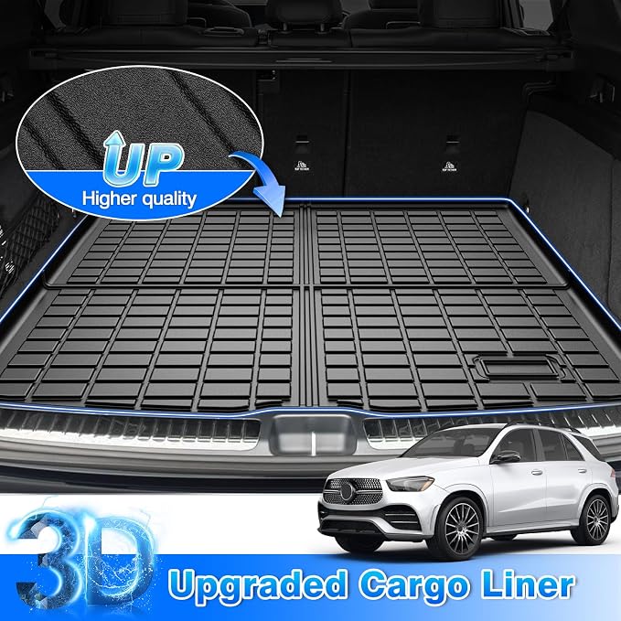 Cartist Cargo Liner Fits for 2020-2025 2026 GLE Class 5 Passenger All Weather Rear Trunk Mat for GLE Accessories 3D High Side Waterproof Black TPE