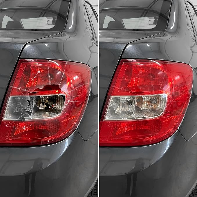 VViViD Headlight & Taillight Adhesive Repair Tape Red and Transparent 2-Roll Pack (1.8" x 7ft)