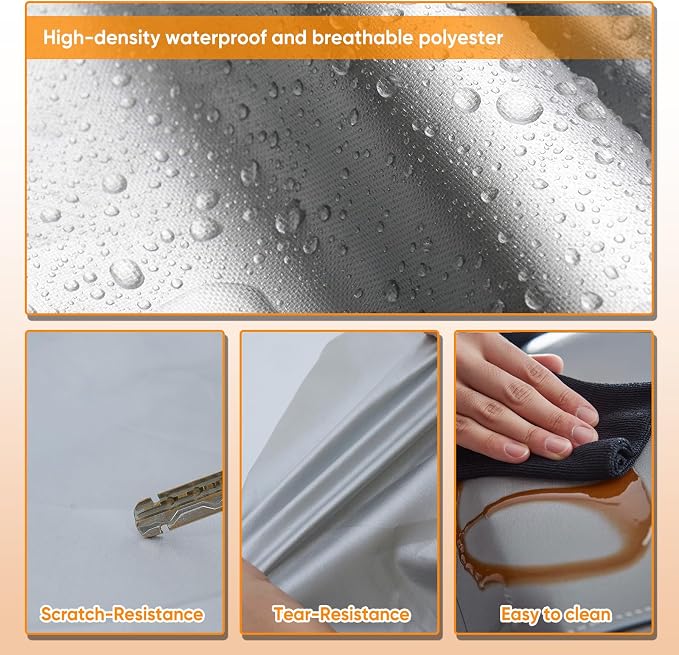 NEVERLAND Sedan Car Cover Waterproof Heavy Duty All Weather Protection Snow Anti-UV Windproof Outdoor Full Car Cover Fit for Automobiles BMW/Mercedes-Benz/Honda (172-183 inch)
