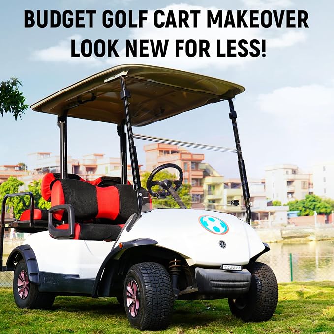 Golf Cart Front Seat Covers for Yamaha G29/drive Drive 2 2007+, Durable Polyester Fabric Yamaha G29 Seat Covers, Breathable Washable