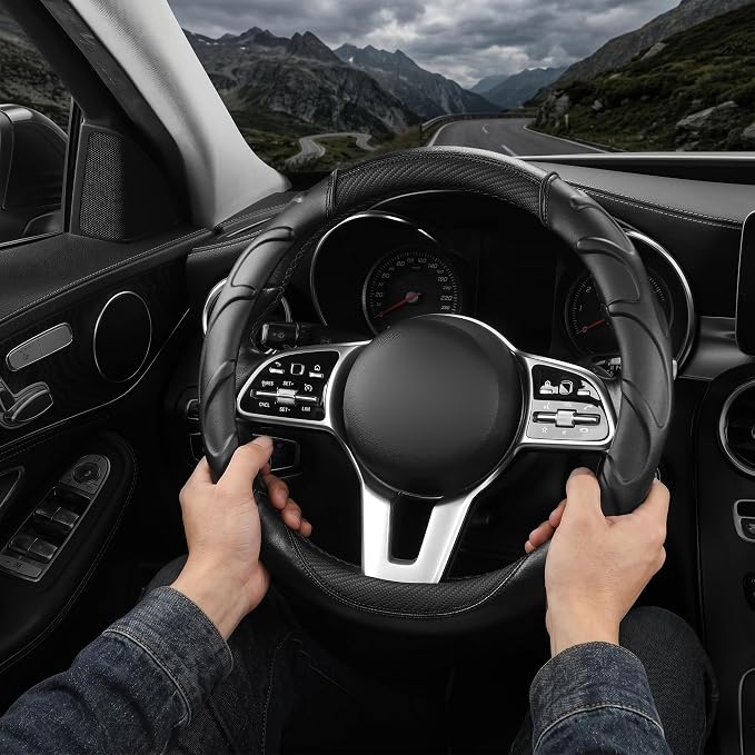 West Llama Car Steering Wheel Cover for Truck, Sporty Anti-Slip, 15.5-16 Inch