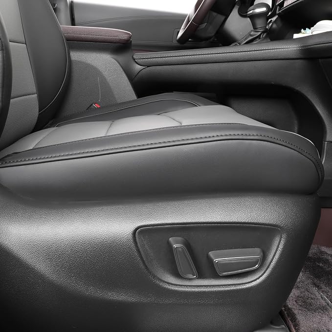 coverdream Sienna Car Seat Covers Custom Fit for 2011-2020 Toyota Sienna XLE,Limited,Limited Premium,2nd Row Captain Seats w/Foot Rest,Waterpoof Faux Leather Seat Protector(Full Set,Black/Gray)