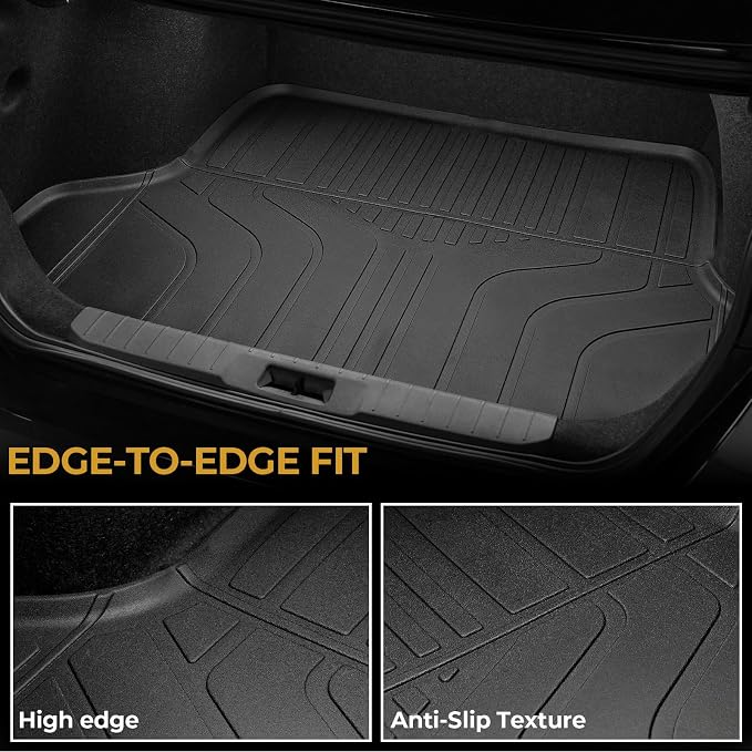 Floor Mats for Nissan Sentra 2020-2025, All Weather Floor Mats Trunk Cargo Liner Accessories, Full Coverage Set