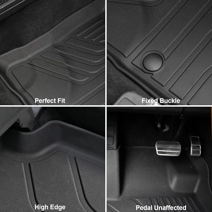 Floor Mats for Ford Escape 2020-2026, All Weather Floor Mats Trunk Cargo Liner with Backrest Protectors and Door Sill Guards Accessories, Full Coverage Set (Not fit Hybrid Model)