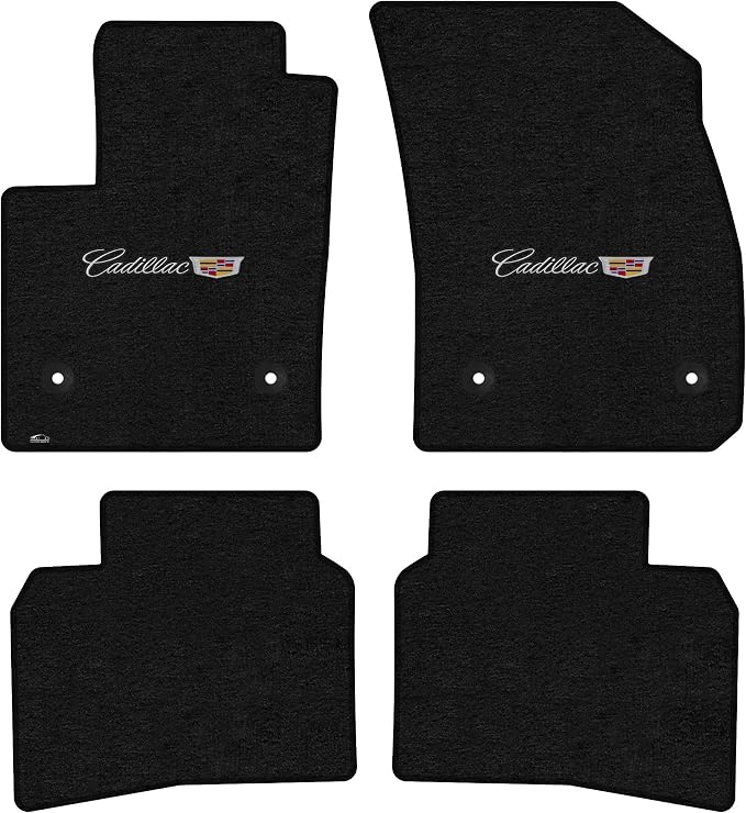 Lloyd Mats Floor Mats for Cadillac XT4 2019-2025 | 4PC Set (2PC Front + 2PC Rear) | Charcoal | Non-Slip Backing
