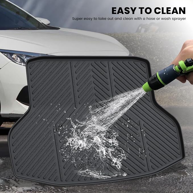 LASFIT Trunk Mat for Honda Civic Sedan 2016-2021, All Weather TPE Custom Fit Trunk Liner Trunk Tray Cargo Mat Cargo Liner Cargo Tray (Not for Hatchback/Coupe)