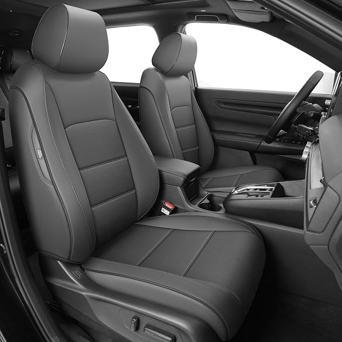 AOMSAZTO Custom Fit Seat Covers for Honda CRV 2017 2018 2019 2020 2021 2022 CR-V Faux Leather Full Set Seat Covers Front & Rear Car Seat Protector(Grey,5 Seats)