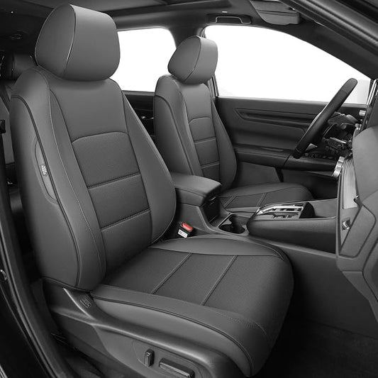 AOMSAZTO Custom Fit Seat Covers for Honda CRV 2017 2018 2019 2020 2021 2022 CR-V Faux Leather Full Set Seat Covers Front & Rear Car Seat Protector(Grey,5 Seats)