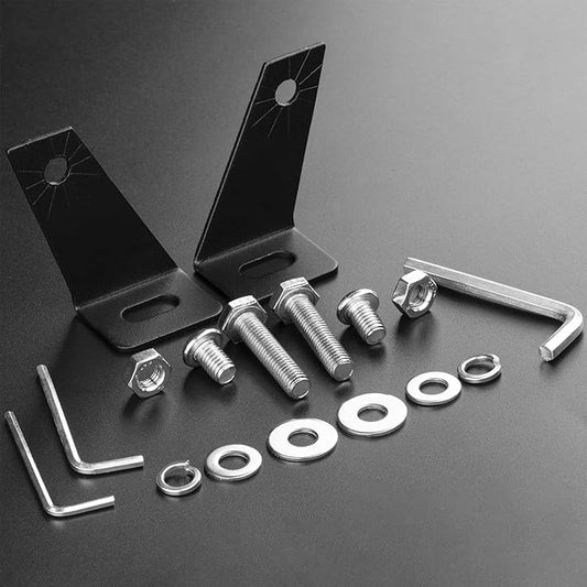 Light Bar Mounting Bracket, Aluminium Universal Adjustable Lightbar Side Mounted Brackets Mounts for Off Road Boat Trucks Pickup SUV ATV UTV (2 Pack)
