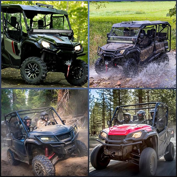Nilight Light Bar UTV Front Side A Pillar Hood Mounting Brackets for 50-54 inch Lights Pods Compatible with Pioneer 700 1000 2014 2015 2016 2017 2018 2019 2020 2021 2022 2023 2024
