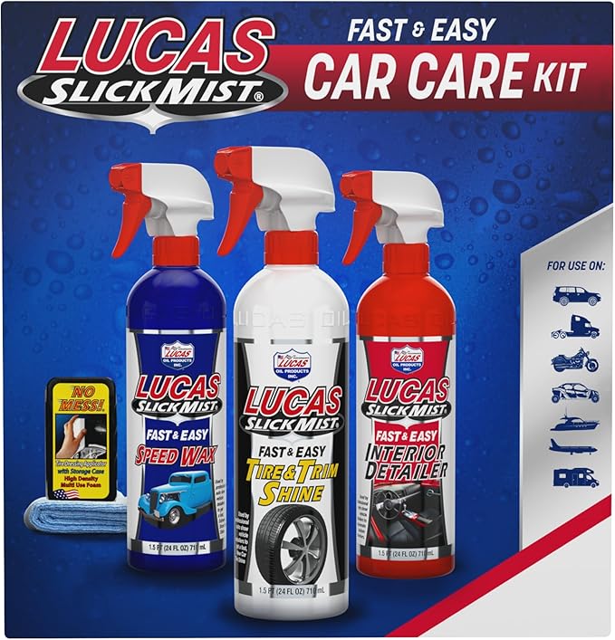 Lucas Oil 10558 Slick Mist Detailing Car Care Kit