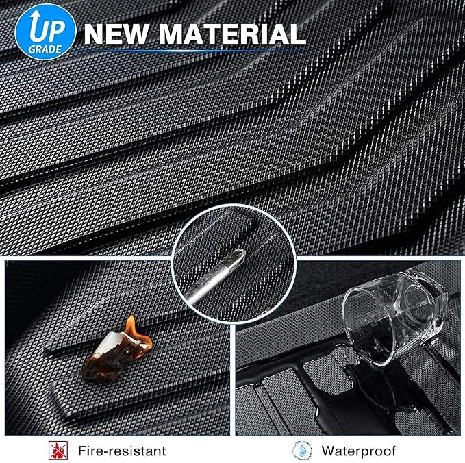 KUST Floor Mats for Ford Edge 2015-2024, All Weather Floor Liners TPE Rubber Mats Ford Edge Accessories High Edge