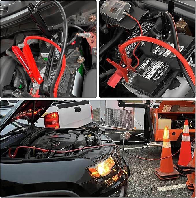 Nilight Jumper Cables for Car Battery 6 Gauge 16 FT Booster Cable Heavy Duty 450 A CCA with Carrying Bag Jump Start Emergency Kit Pickup Vans SUV Sedan Motorcycle