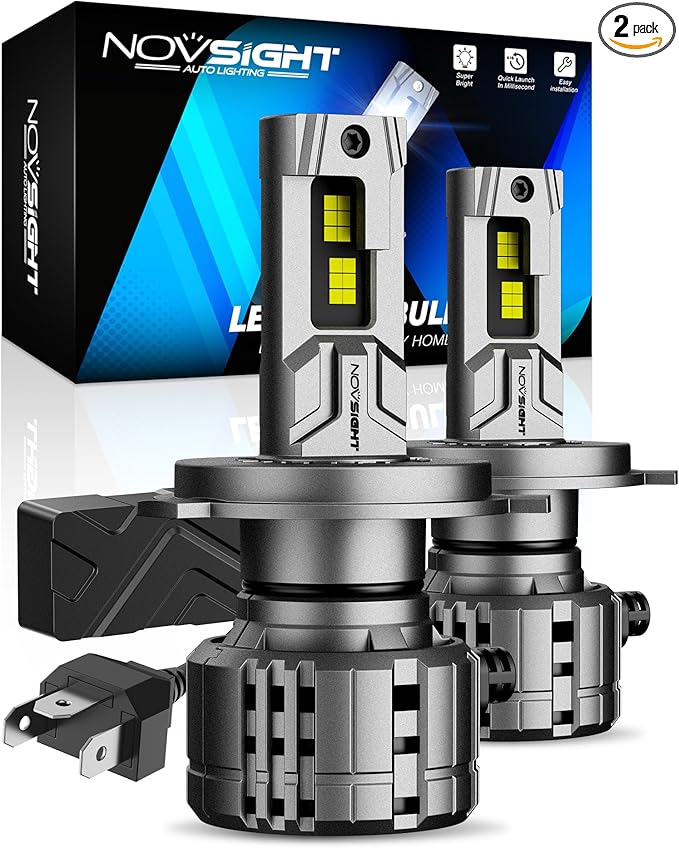 NOVSIGHT H4/9003 Fog Bulbs 88000LM, 900% Ultra Bright Fog Bulbs, Pack of 2