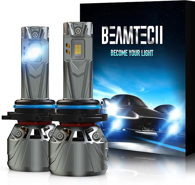 BEAMTECH 9006 Bulb, Fit For 1987-2005 LeSabre, 1999-2004 S10, Pack of 2 | 9006 Light Bulb, 800% Brighter, 1996-2023 Express 2500 3500, Savana 2500 3500