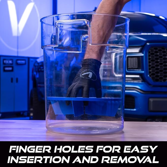 VIKING Automotive Bucket Insert Grit Trap for Car Wash and Detail Kits, Helps Remove Dirt and Debris from Microfiber, Mitts, Cloths, and Sponges, Blue