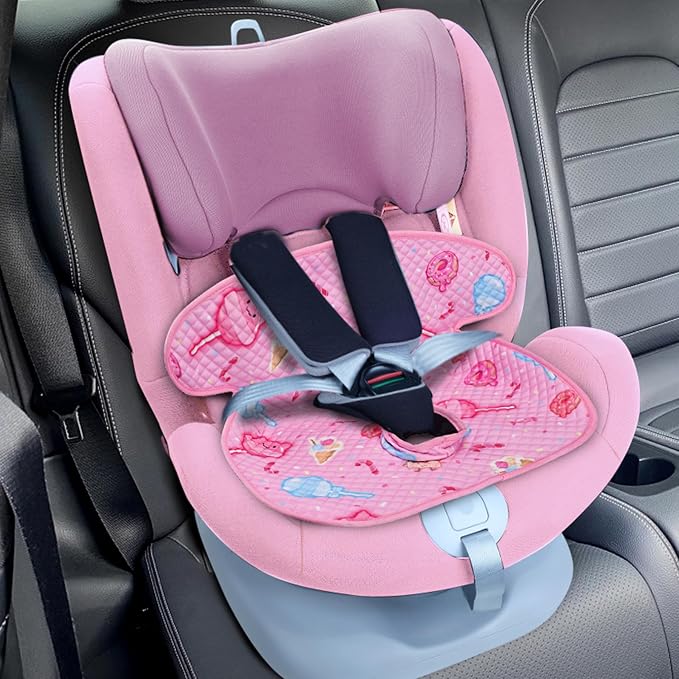 Babenest Car Seat Potty Protector Cover -Waterproof Carseat Training Liner for Baby &Toddler Shower Gift, Dry Piddle Pee Pad with Fun Designs for Strollers & Infant Car Seats (1pc Pink)