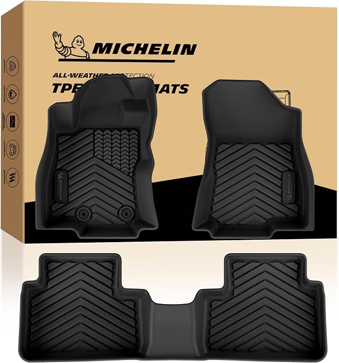 Michelin Vehicle Mats for 2025-2026 Subaru Forester Gas (3 Piece A) | Not Fit Hybrid & 2025 Wilderness, All-Weather TPE Custom Fit Liner, Premier