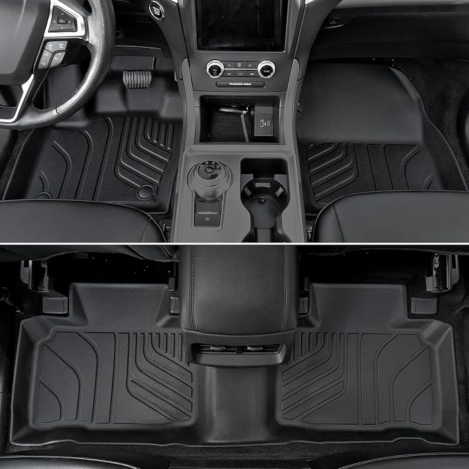 Floor Mats for Ford Edge 2015-2026, All Weather Floor Mats Trunk Cargo Liner with Backrest Protectors and Door Sill Guards Accessories, Full Coverage Set